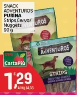 Crai Snack Adventuros Purina Strips Cervo/Nuggets offerta