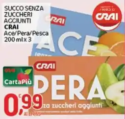 Crai Succo senza zuccheri aggiunti Crai Pera offerta