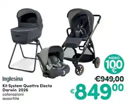 Ideal Bimbo Inglesina Kit System Quattro Electa Darwin 2026 offerta