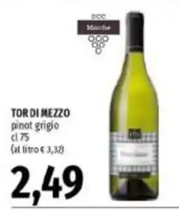 Emi Supermercati Tor di Mezzo pinot grigio offerta