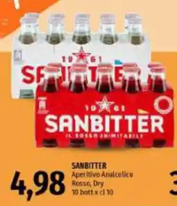 Emi Supermercati Sanbitter Aperitivo Analcolico Rosso, Dry offerta