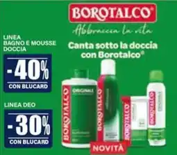 Il Gigante Borotalco bagno e mousse doccia offerta