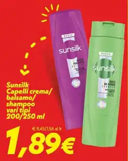 Iper Super Conveniente Sunsilk Capelli crema/balsamo/shampoo offerta