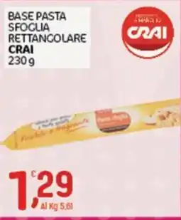 Crai Base pasta sfoglia rettangolare Crai offerta
