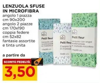 Lenzuola sfuse in microfibra Petit fleur