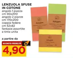 Alì Supermercati Lenzuola sfuse in cotone Juicyjam offerta
