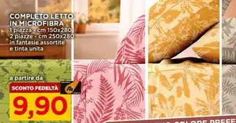 Completo letto in microfibra