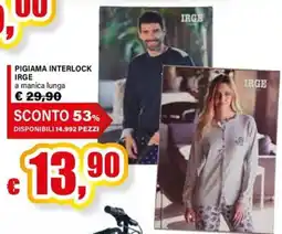 Il Gigante Pigiama interlock Irge a manica lunga offerta