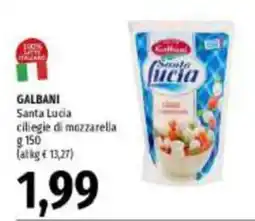 Emi Supermercati Galbani Santa Lucia ciliegie di mozzarella offerta