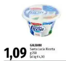 Emi Supermercati Galbani Santa Lucia Ricotta offerta