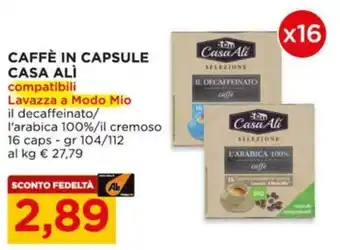 Caffè in capsule Casa Ali
