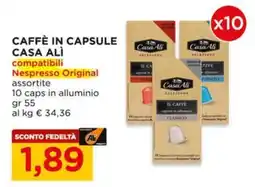 Alì Supermercati Caffè in capsule Casa Ali offerta