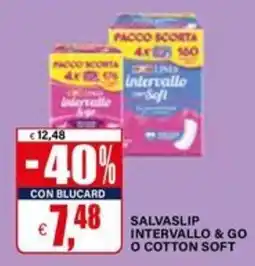 Il Gigante Salvaslip intervallo & go o cotton soft offerta