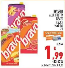 Conad City Bevanda alla frutta Bravo Rauch offerta
