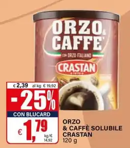 Il Gigante Orzo & Caffè solubile Crastan offerta