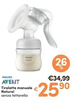 Ideal Bimbo Philips Avent Tiralatte manuale Natural senza tettarella offerta