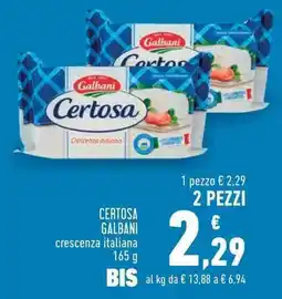 Conad City Certosa Galbani crescenza italiana offerta