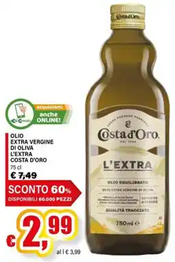 Il Gigante Olio extra vergine di oliva l'extra costa d'oro offerta
