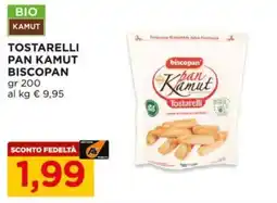 Alì Supermercati Tostarelli pan kamut biscopan offerta