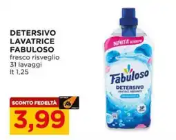 Alì Supermercati Detersivo lavatrice Fabuloso fresco risveglio offerta