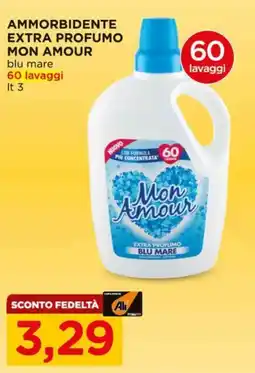Alì Supermercati Ammorbidente extra profumo Mon Amour blu mare offerta