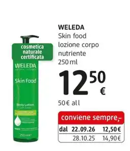 dm drogerie markt WELEDA Skin Food lozione corpo nutriente offerta