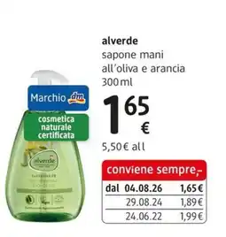 dm drogerie markt alverde sapone mani all’oliva e arancia offerta