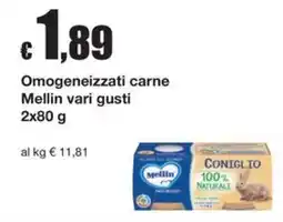 Sì con te Superstore Omogeneizzati carne Mellin offerta