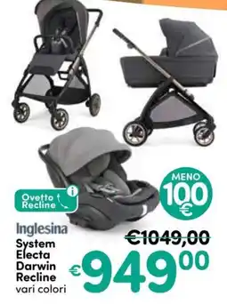 B di Bimbi Inglesina System Electa Darwin Recline offerta