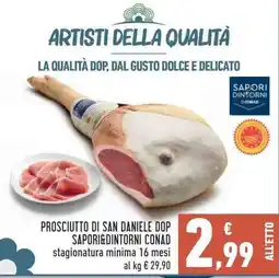 Conad City Prosciutto di San Daniele DOP Saporidintorni Conad offerta