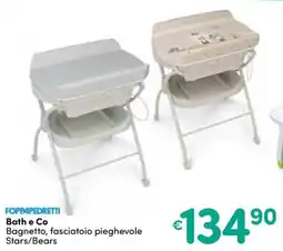 B di Bimbi Bath e Co Bagnetto, fasciatoio pieghevole Stars/Bears offerta