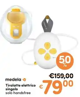 B di Bimbi medela Tiralatte elettrico singolo solo handsfree offerta