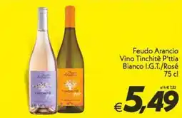 Iper Super Conveniente Feudo Arancio Vino Tinchitè P'ttia Bianco I.G.T./Rosé offerta