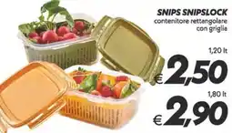 Iper Super Conveniente Snips Snipslock contenitore rettangolare con griglia offerta