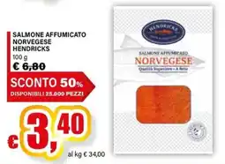 Il Gigante Salmone affumicato norvegese Hendricks offerta