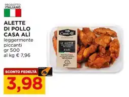 Alì Supermercati Alette di pollo Casa Ali leggermente piccanti offerta