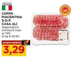 Alì Supermercati Coppa piacentina D.O.P. Casa Alì offerta