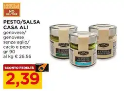 Alì Supermercati Pesto/salsa casa alì genovese offerta