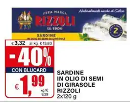 Il Gigante Sardine in olio di semi di girasole Rizzoli offerta