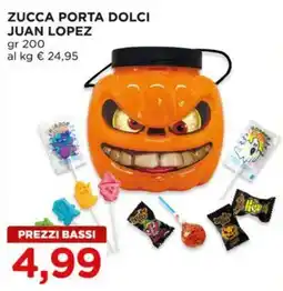Alì Supermercati Zucca porta dolci Juan Lopez offerta