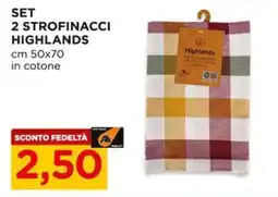 Alì Supermercati Set 2 strofinacci Highlands offerta