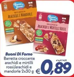 Iper Super Conveniente Buoni Di Forno Barretta croccante arachidi e mirtilli rossi/arachidi e mandorle offerta