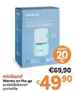 B di Bimbi miniland Warmy on the go scaldabiberon portatile offerta