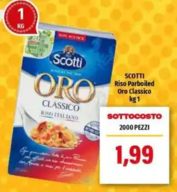 Hurrà Scotti Riso Parboiled Oro Classico offerta