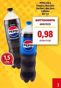 Hurrà Pepsi Cola offerta