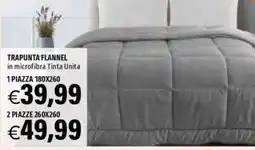 Hurrà Trapunta flannel in microfibra tinta unita offerta