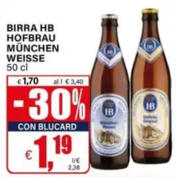 Il Gigante Birra HB Hofbrau München Weisse offerta