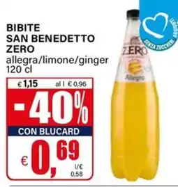 Il Gigante Bibite San Benedetto Zero allegra offerta
