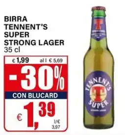 Il Gigante Birra Tennent's Super Strong Lager offerta