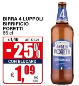 Il Gigante Birra 4 Luppoli Birrificio Poretti offerta